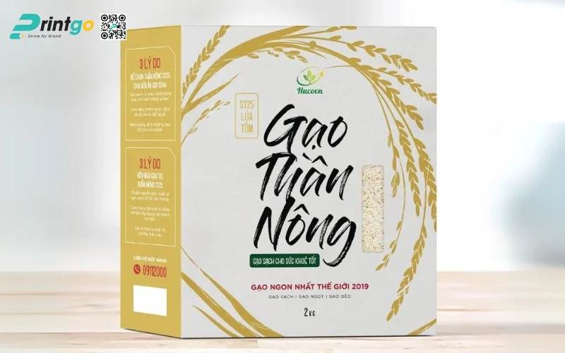Bao bì gạo xuất khẩu dạng hộp carton mềm