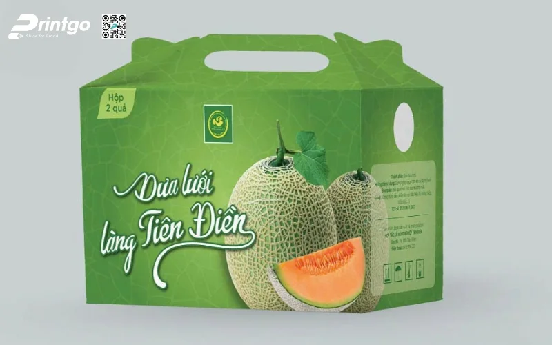 Mẫu thùng carton đựng trái cây xuất khẩu dưa lưới Mẫu thùng carton đựng trái cây xuất khẩu dưa lưới