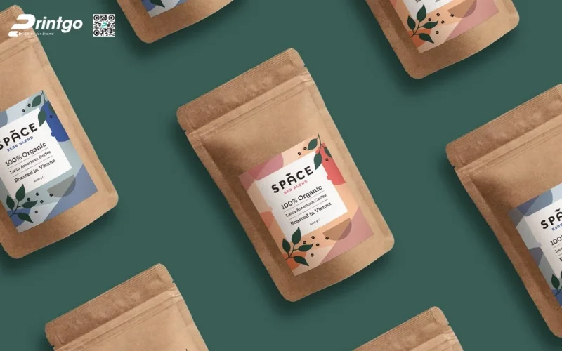 Mẫu bao bì cà phê xuất khẩu dạng túi kraft