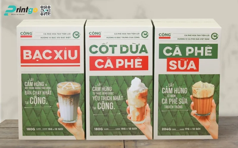 Mẫu bao bì cà phê xuất khẩu dạng hộp mềm