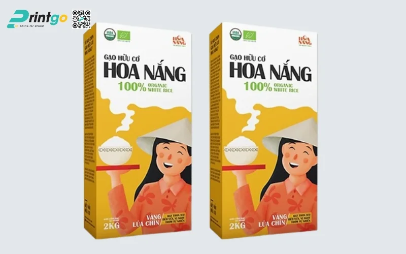 Bao bì gạo xuất khẩu dạng hộp carton mềm