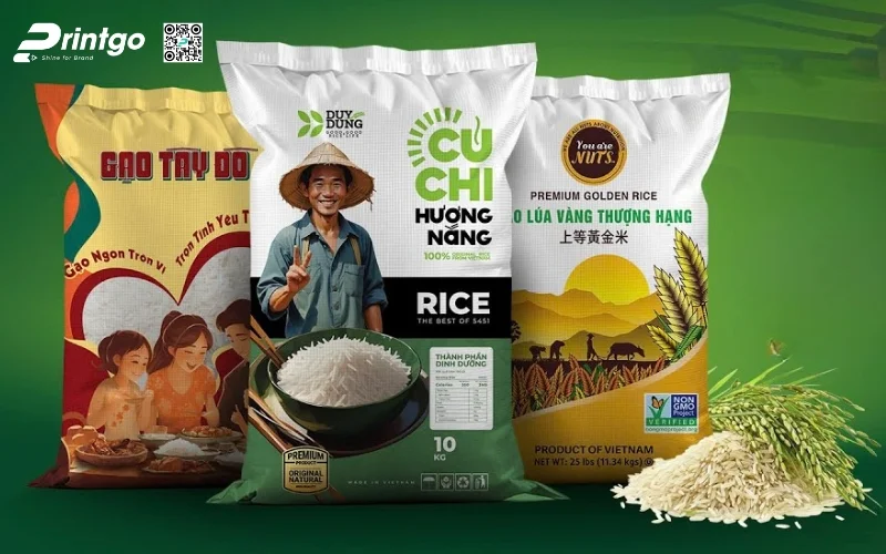 Bao bì gạo xuất khẩu dạng bao PP dệt