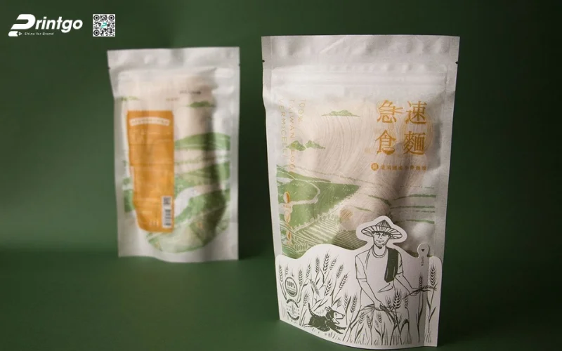 Mẫu bao bì trà xanh xuất khẩu dạng túi zipper Mẫu bao bì trà xanh xuất khẩu dạng túi zipper