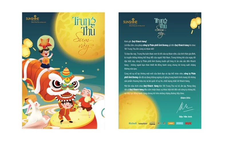 Mẫu thiệp trung thu đẹp gửi tặng nhân viên