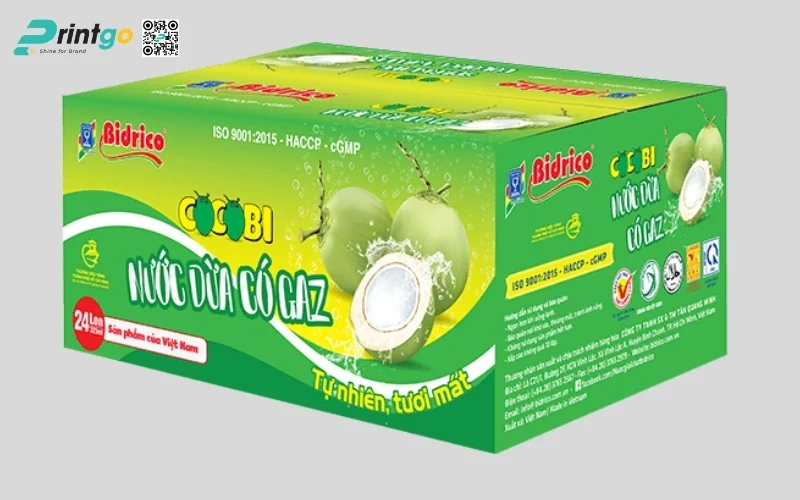 Mẫu thùng đựng dừa tươi xuất khẩu đạt chuẩn quốc tế