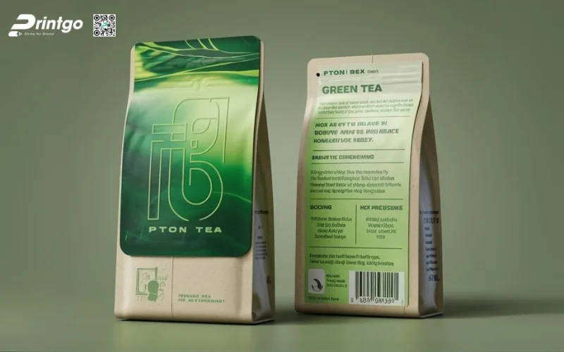 Mẫu bao bì trà xanh xuất khẩu dạng túi hàn biên Mẫu bao bì trà xanh xuất khẩu dạng túi hàn biên