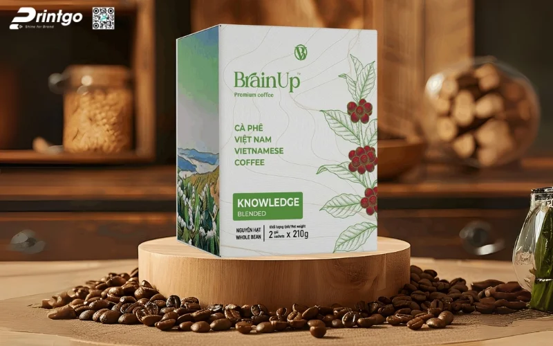 Mẫu bao bì cà phê xuất khẩu dạng hộp mềm