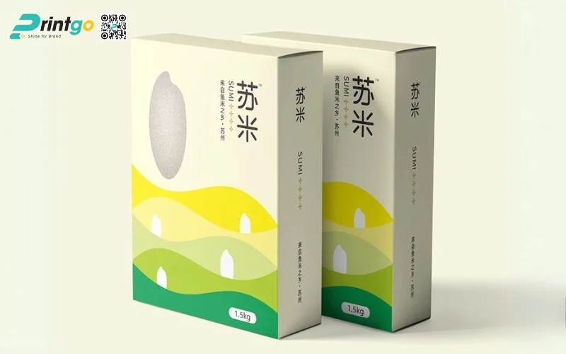 Bao bì gạo xuất khẩu dạng hộp carton mềm