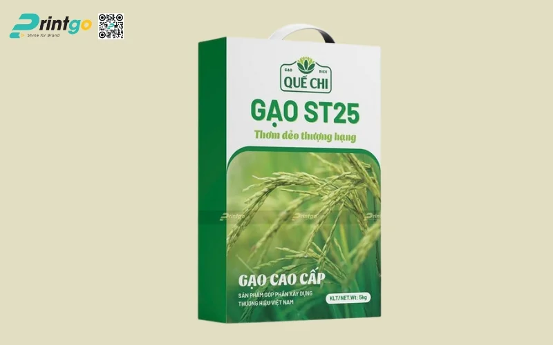 Bao bì gạo xuất khẩu dạng hộp carton mềm