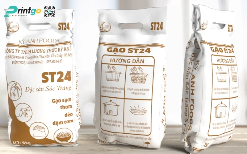 Bao bì gạo xuất khẩu dạng bao PP dệt