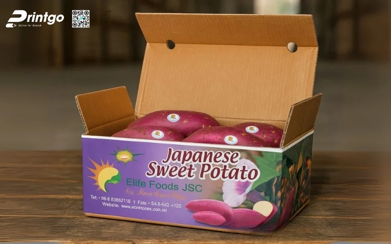 Mẫu thùng carton đóng hàng xuất khẩu rau củ Mẫu thùng carton đóng hàng xuất khẩu rau củ