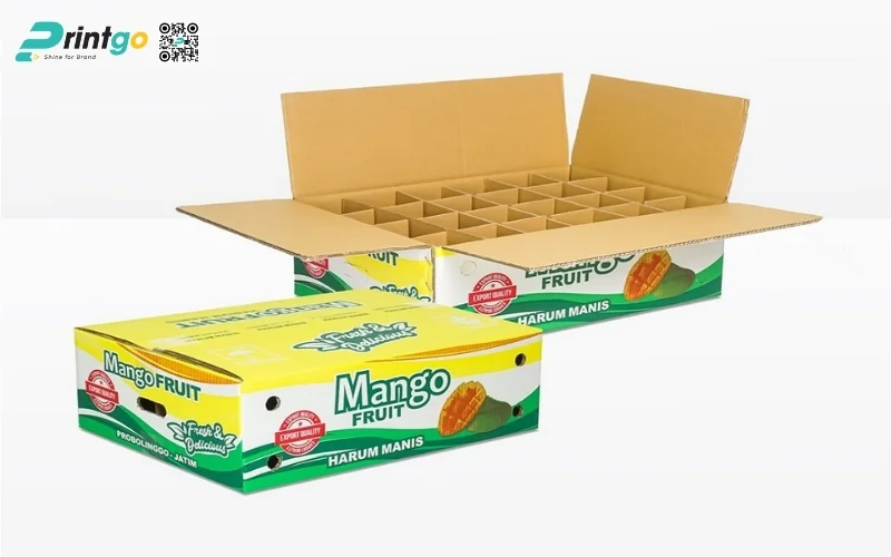 Mẫu thùng carton đóng hàng xuất khẩu hoa quả Mẫu thùng carton đóng hàng xuất khẩu hoa quả