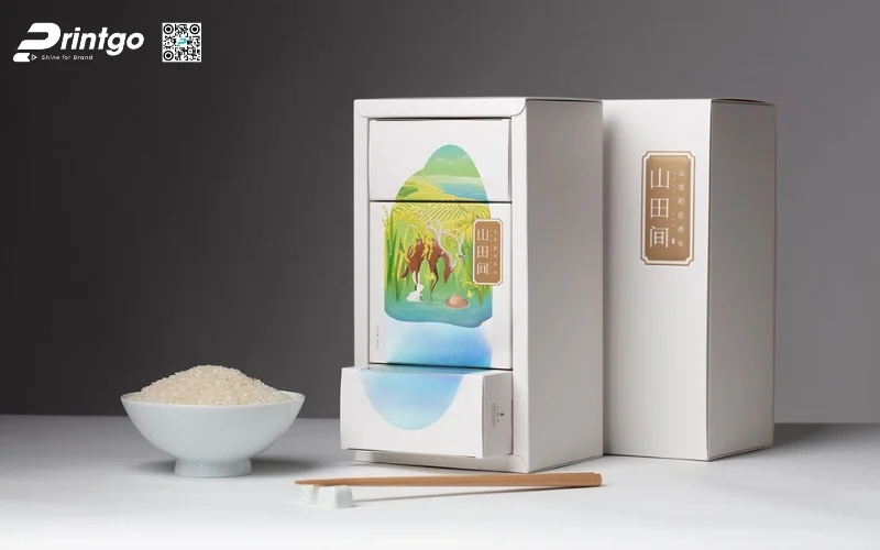 Bao bì gạo xuất khẩu dạng hộp carton mềm