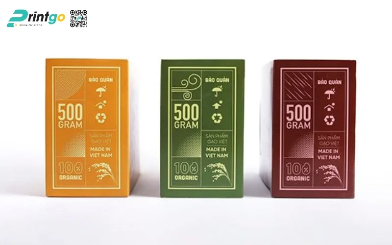 Bao bì gạo xuất khẩu dạng hộp carton mềm