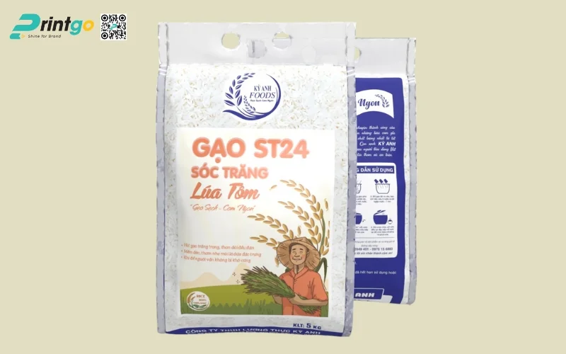 Bao bì gạo xuất khẩu dạng bao OPP ghép màng