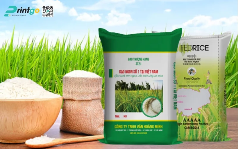 Bao bì gạo xuất khẩu dạng bao PP dệt
