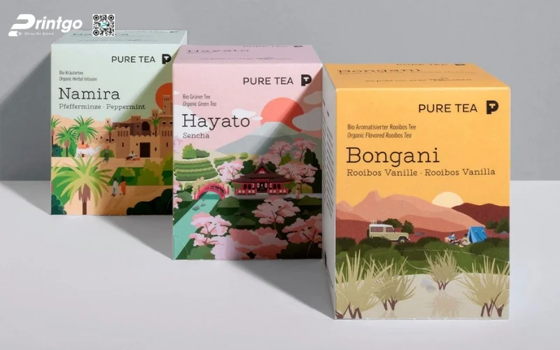 Mẫu bao bì trà xanh xuất khẩu dạng hộp carton mềm Mẫu bao bì trà xanh xuất khẩu dạng hộp carton mềm