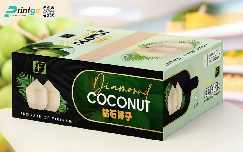Mẫu thùng đựng dừa tươi xuất khẩu đạt chuẩn quốc tế 2026