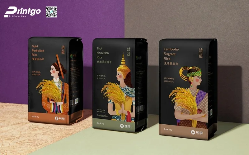 Bao bì gạo xuất khẩu dạng túi hàn biên