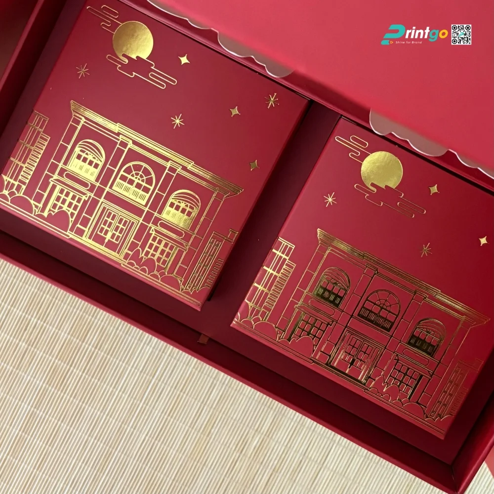 Hộp bánh trung thu sử dụng gia công ép kim tạo sự nổi bật