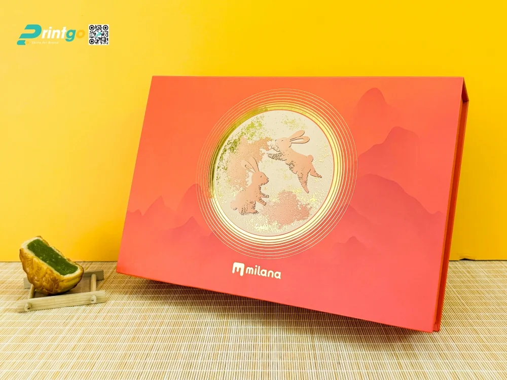 Hộp đựng bánh trung thu Milana sử dụng giấy carton lạnh cao cấp