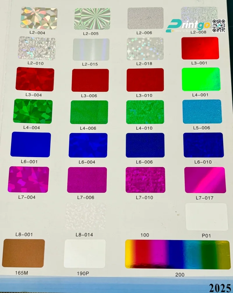 Các loại nhũ (foil) phổ biến trong in ấn hiện nay 