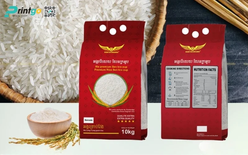 Bao bì gạo xuất khẩu dạng bao PA/PE