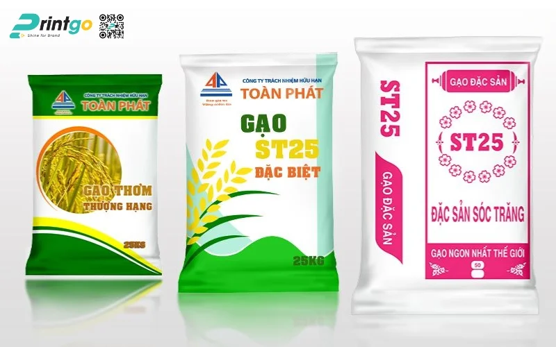Bao bì gạo xuất khẩu dạng bao PP dệt