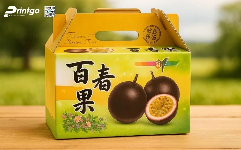 Mẫu bao bì xuất khẩu trái cây chanh leo Mẫu bao bì xuất khẩu trái cây chanh leo