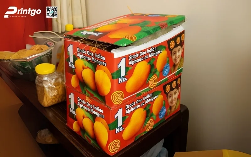 Mẫu thùng carton đựng trái cây xuất khẩu xoài Mẫu thùng carton đựng trái cây xuất khẩu xoài