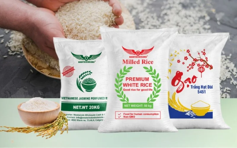 Mẫu in bao bì đựng gạo cao cấp 10kg - 25kg dành cho doanh nghiệp Mẫu in bao bì đựng gạo cao cấp 10kg - 25kg dành cho doanh nghiệp