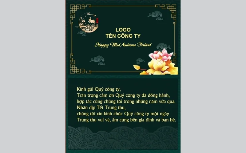 Mẫu thiệp trung thu đẹp gửi tặng nhân viên