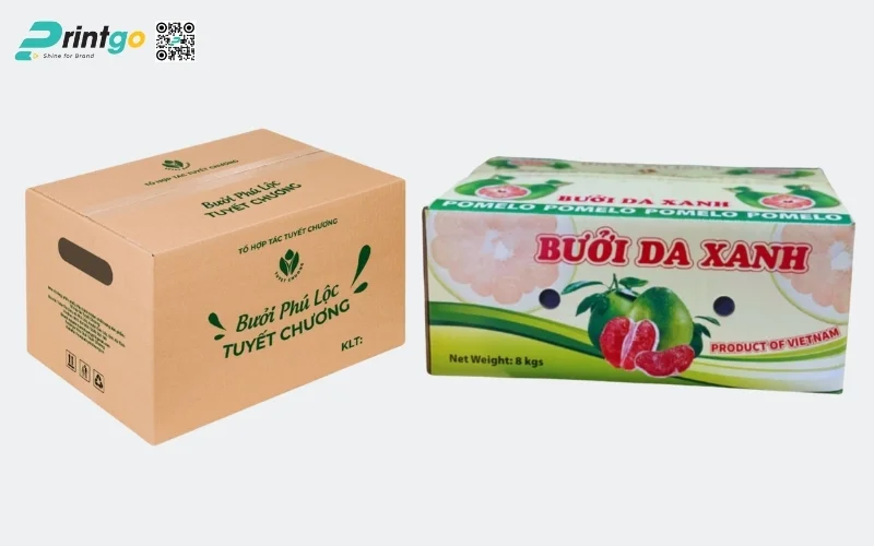 Mẫu thùng carton đóng hàng xuất khẩu hoa quả Mẫu thùng carton đóng hàng xuất khẩu hoa quả