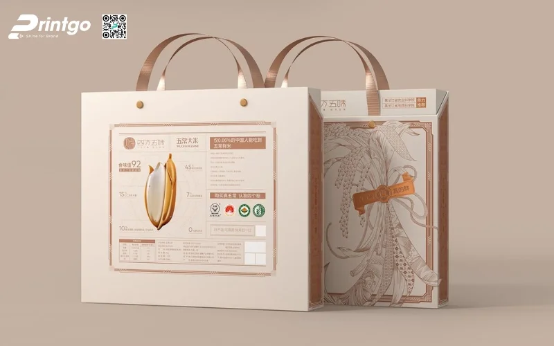 Bao bì gạo xuất khẩu dạng hộp carton cứng cao cấp