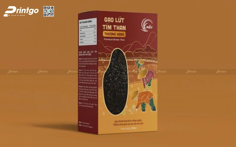 Bao bì gạo xuất khẩu dạng hộp carton mềm