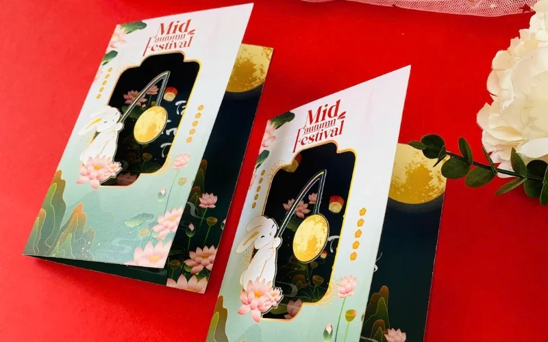 Mẫu thiệp trung thu đẹp 3D độc đáo