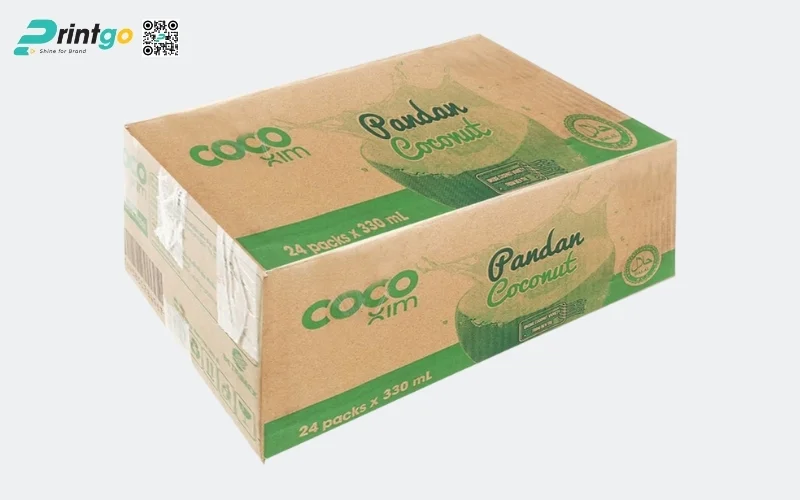 Mẫu thùng carton đựng dừa xiêm xuất khẩu