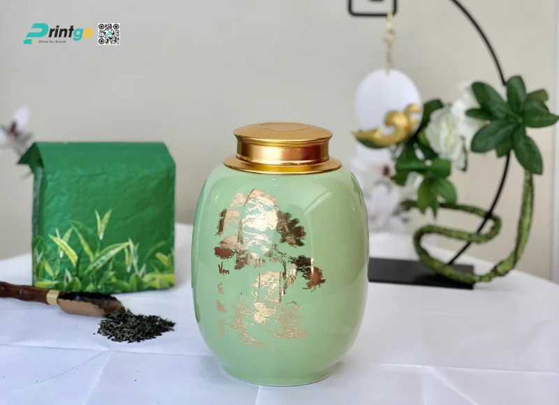 Hộp đựng chè bằng gốm