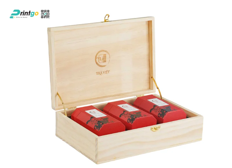 Bao bì đựng chè chất liệu gỗ thân thiện với môi trường