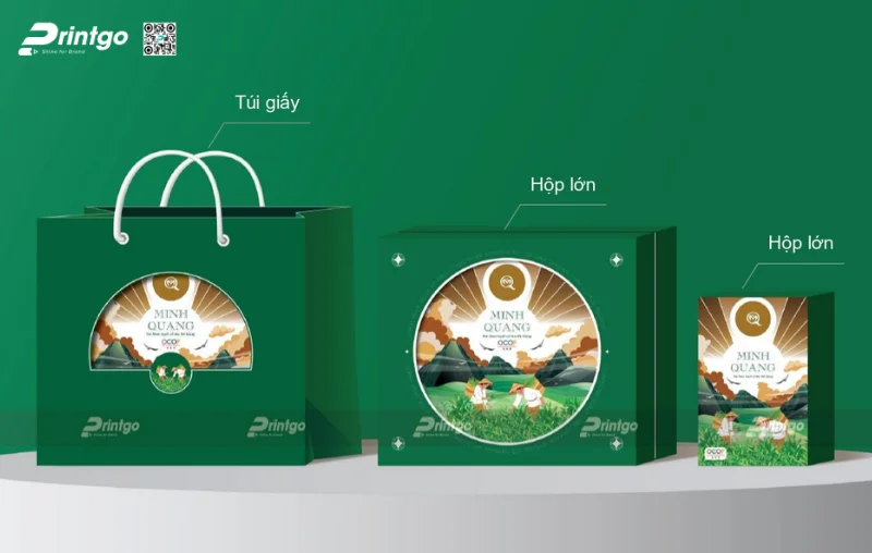 Hộp âm dương có đai đựng chè Chè Shan Tuyết huyện Hà Giang