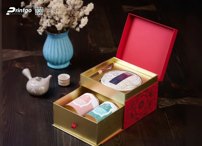 Hộp 2 tầng đựng chè thương hiệu LYA Foods