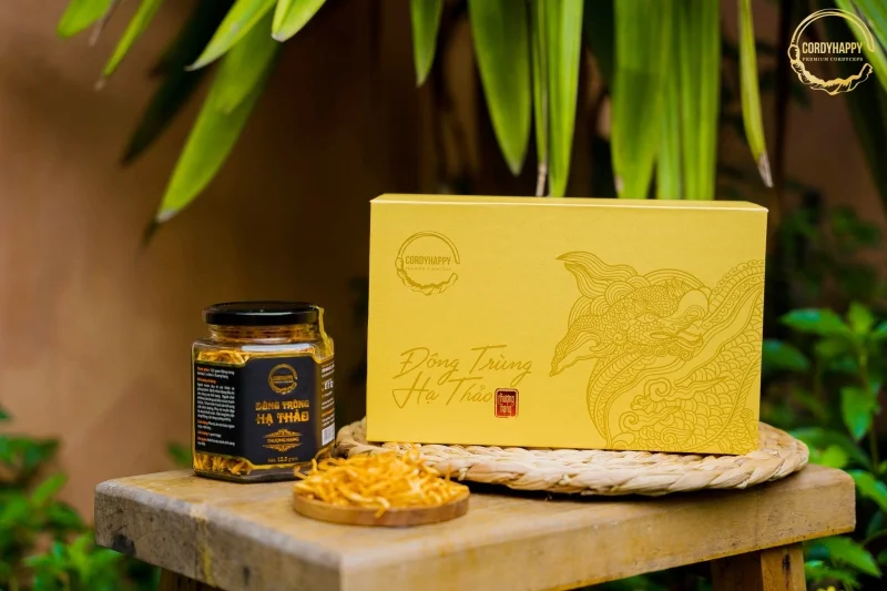Hộp đông trùng hạ thảo Hàn Quốc sang trọng