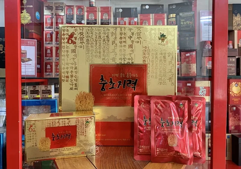 Hộp đông trùng hạ thảo Hàn Quốc cao cấp làm quà
