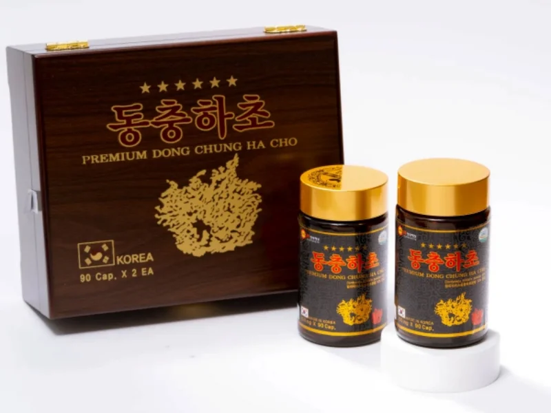 Hộp đông trùng hạ thảo Hàn Quốc ấn tượng