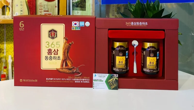 Hộp đông trùng hạ thảo Hàn Quốc quà tặng doanh nghiệp