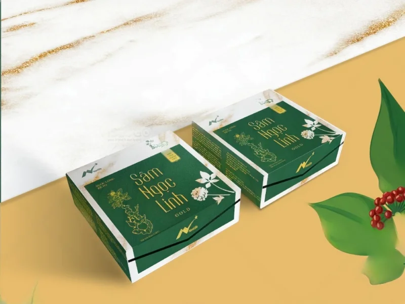 Mẫu hộp đựng sâm Ngọc Linh sang trọng Mẫu hộp đựng sâm Ngọc Linh sang trọng