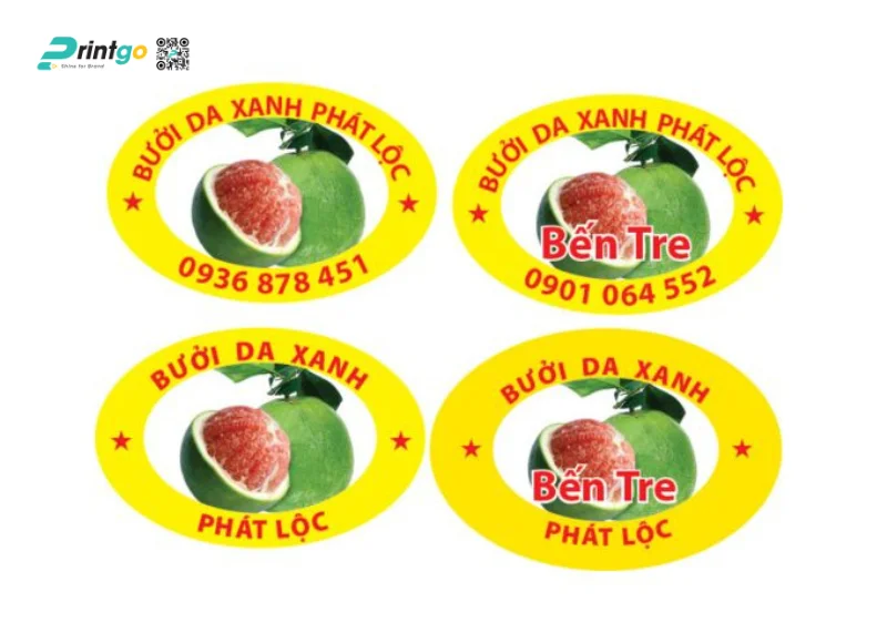 In tem bưởi hình elip hàng loạt