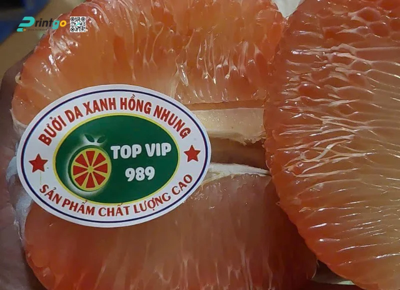 Tem bưởi in logo thương hiệu