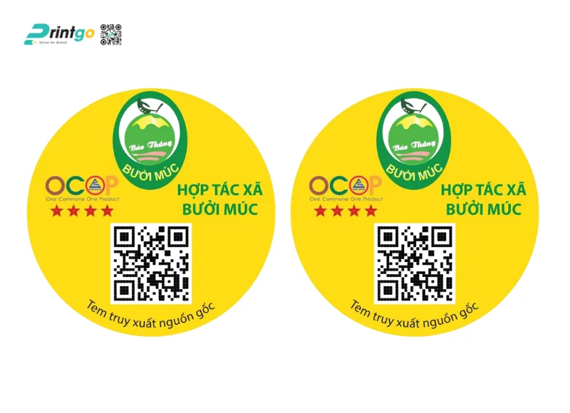 In tem bưởi chứng nhận OCOP