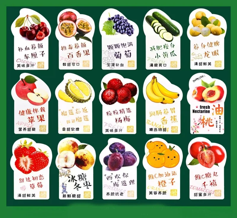 Mẫu tem trái cây, tem hoa quả in theo yêu cầu 